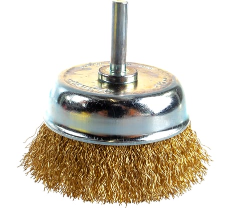 Щетка чашечная 75 мм, латунированная стальная проволока 0,3 мм ЗУБР 3525-075_z02