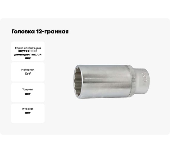 Головка 1/4", 12-гранная, 11 мм FORCE 5295011