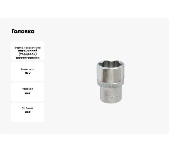 Головка 1/2", Surface для сорванных гаек, 21 мм FORCE 54721