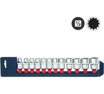 Набор коротких головок 1/2", Spline, 12 шт., 10-24 мм FORCE 4124Q