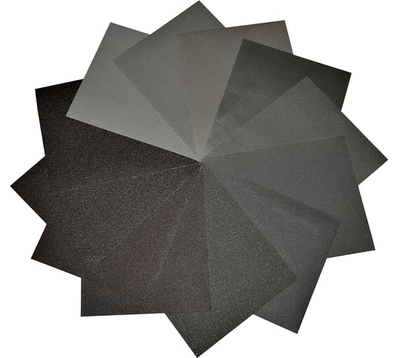 Набор водостойкой наждачной бумаги KINGSIZE FULL SET-1 230x280 мм, 12 шт ABRAFORM AF-KS-SET-1