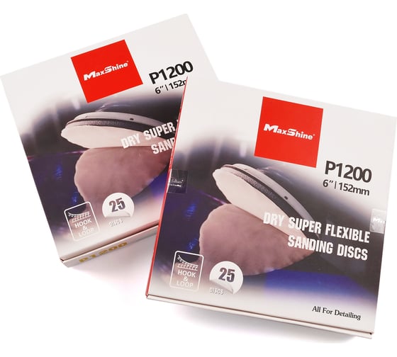 Шлифовальный круг Sanding Discs 152 мм, 25 шт, P1200 MaxShine 7571200 053729 1