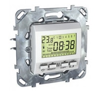 Программируемый термостат Schneider Electric Unica белый недельный перекидной контакт MGU5.505.18ZD