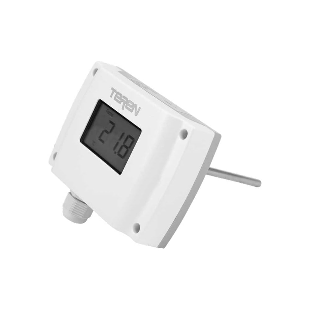 Цифровой датчик температуры для монтажа в воздуховоде 4-20мА и 0-10В .