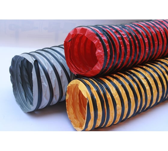 Воздуховод полиэфирный усиленный, красный PVC-F-300-H-102/5 102 мм, 5 м TEX FH-300-102/5R