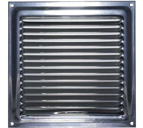Решетка вентиляционная 150x150 мм, полимер хром Трибатрон 87698