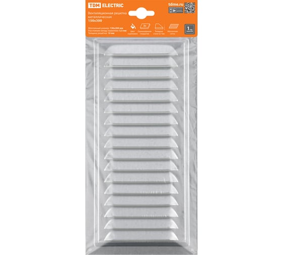 Решетка металлическая 150x300, с оцинкованным покрытием TDM ELECTRIC SQ1807-0713