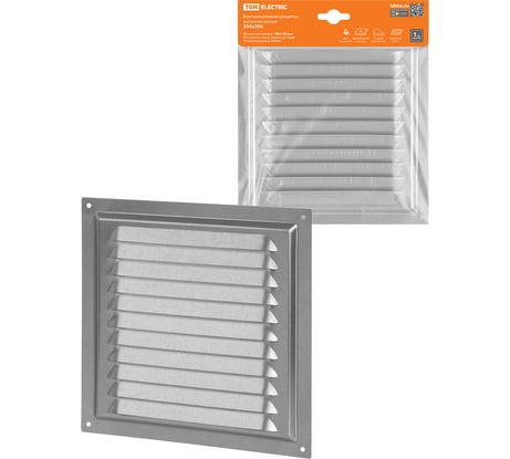 Решетка металлическая 200x200, с оцинкованным покрытием TDM ELECTRIC SQ1807-0714