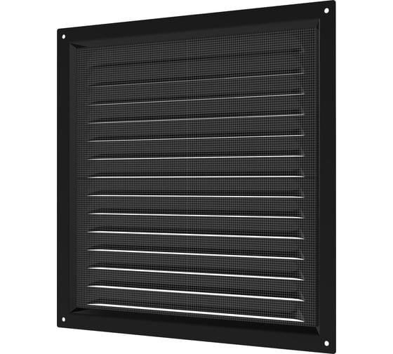 Решетка вентиляционная 2525мэ black, МЭ сетка, 250x250 мм, окраш.сталь black ERA 90-08230