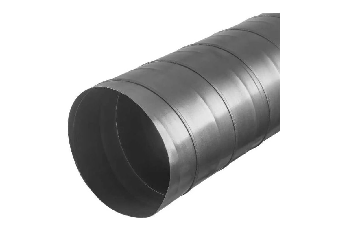 Воздуховод круглый спиральный, 100 мм, 2 м. оцинкованная сталь, 0,5 ц ...