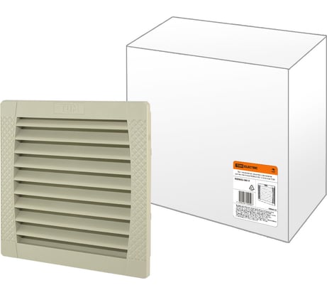 Вентиляционная решетка с фильтром TDM ELECTRIC для вентилятора SQ0832-0013 325х325 мм белая SQ0832-0017