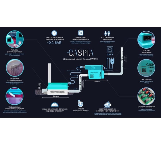 Дренажная помпа Caspia Swift (15 л/час) Caspiа 3490