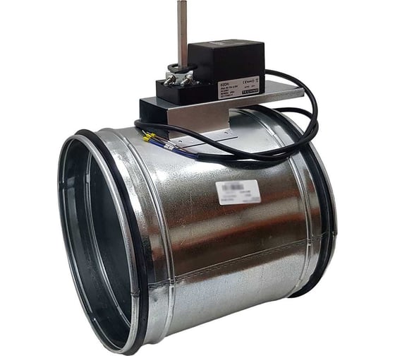 Регулирующая заслонка TKD315-02DN/24V круглая, 315 мм с реверсивным электроприводом 2Нм, 24В, управление открыто/закрыто TECHNO 550312 1