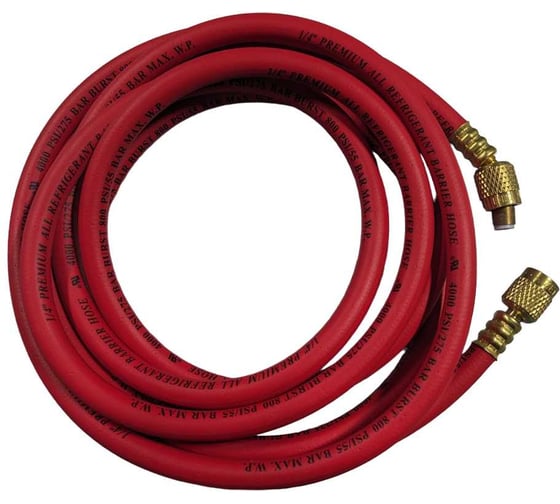 Шланг высокого давления заправочный для фреона 3 м, 1/4"-1/4" WIEDERKRAFT WDK-300RH