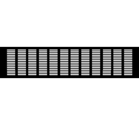 Вентиляционная решетка ASM19 100x800 мм, 1 шт, черный Благовест 21-0004-047