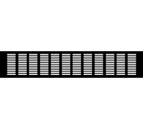 Вентиляционная решетка ASM19 120x500 мм, 1 шт, черный Благовест 21-0004-043 1