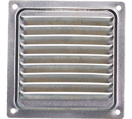 Решётка металлическая с сеткой, неокрашенная  100 x 100 мм Эвент ВРС