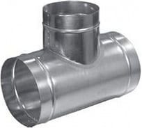 Тройник круглый (125/100/125 мм; оцинкованная сталь; 0.5 мм) ВЕНТСТОР 2000000003269