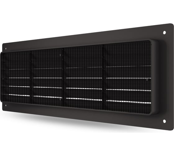 Решетка РВД 124x462 мм, черная РВС 10418351