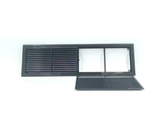 Решетка вентиляционная переточная Серия ВР 450х130 мм, пластик, черный ВИЕНТО 4513ВР-черный