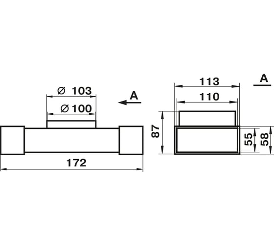 Тройник 531, 55x110х100 мм Zernberg 10191561