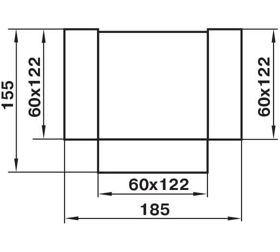 Тройник 737, 60x120 мм Zernberg 10191821