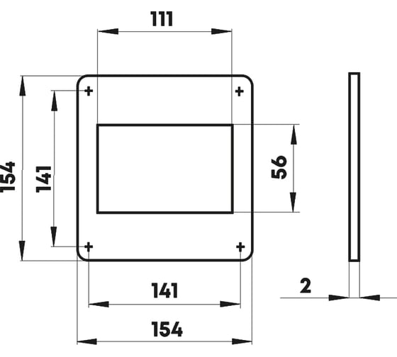 Настенная пластина 55, 55x110 мм Zernberg 10205581