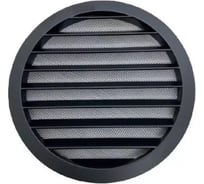 Наружная (уличная) алюминиевая решетка DSAV 100 мм черная с защитной антимоскитной сеткой DEC DSAV100B