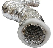 Воздуховод гибкий 127 мм / 10 м гофрированный армированный изолированный для вентиляции Fachmann 10.002