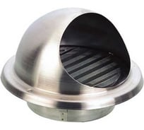 Выход стенной вентиляционный 200 мм металлический диффузор с решеткой и сеткой нержавеющая сталь Fachmann 10.026