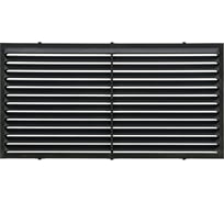 Решетка вентиляционная вытяжная 110х220 мм, материал пластик, Серия В, черный ВИЕНТО 1122В-черный