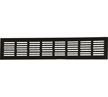 Решетка вентиляционная ООО Вентмаркет 1000х100мм, металлическая врезная, чёрный VRZO1000х100Black