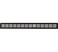 Решетка вентиляционная врезная из металла, 1000x80 мм, черный ООО Вентмаркет VRZO1000х80Black