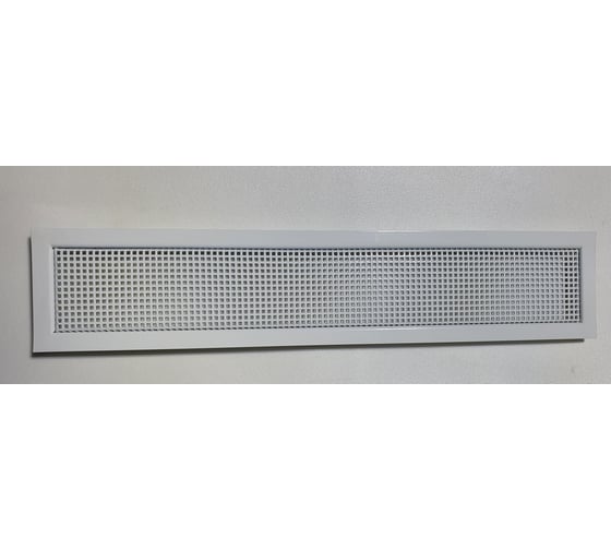 Решетка вентиляционная ООО Вентмаркет 1000х100мм, металлическая врезная, квадрат, Антик-Белый VRQ1000х100WA сс 1