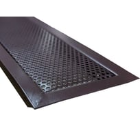 Решетка вентиляционная ООО Вентмаркет 400х60мм, металлическая врезная, кружок, антик-медь VRQ400х60AV