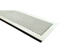 Решетка вентиляционная ООО Вентмаркет 500х80мм, металлическая врезная, кружок, кремовый VRQ500х80Cream