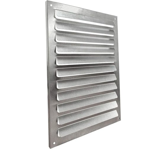 Решетка вентиляционная 300x450 мм, с наружными жалюзями из оцинкованной стали ООО Вентмаркет RG0304500 1