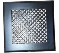Решетка вентиляционная ООО Вентмаркет 350х350 мм, металлическая на саморезах, цветок, черный матовый VRC350350BlackS