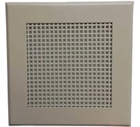 Решетка вентиляционная 200x200 мм, металлическая на саморезах, квадрат, цвет кремовый ООО Вентмаркет VRQ00218S