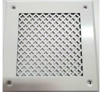 Решетка вентиляционная ООО Вентмаркет 150x150мм металлическая на саморезах, цветок, белый VRC00150S7