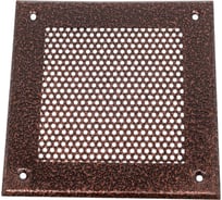 Решетка вентиляционная ООО Вентмаркет 150х150 мм, металлическая на саморезах, кружок, антик бронза VRK00150S3