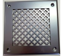 Решетка вентиляционная 200x200 мм, металлическая на саморезах, цветок, цвет хром ООО Вентмаркет VRC00228S