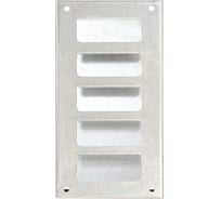 Решетка вентиляционная ООО Вентмаркет 100x200мм с наружними жалюзями из оцинкованной стали RG0102001