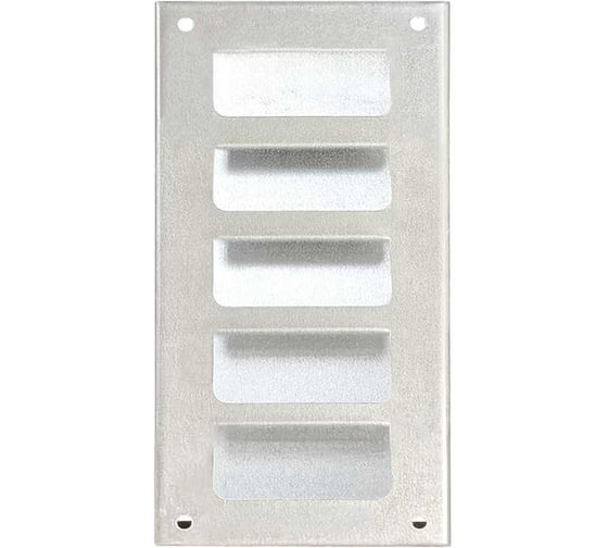 Решетка вентиляционная ООО Вентмаркет 100x200мм с наружними жалюзями из оцинкованной стали RG0102001