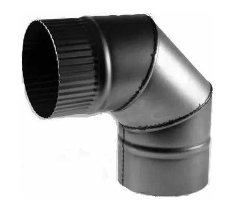Отвод для круглых воздуховодов 150 мм, 90 градусов, оцинкованная сталь ООО Вентмаркет OTV90x150