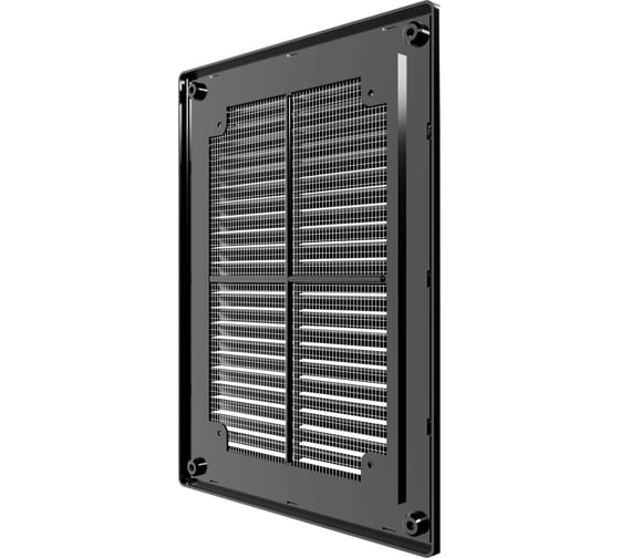 Решетка вентиляционная Р сетка разъемная 150x200 мм, пластик Black ERA 1520Р Black