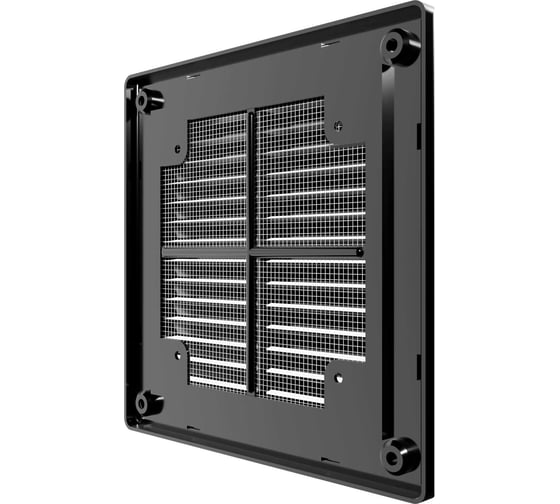 Решетка вентиляционная Р сетка разъемная 150x150 мм, пластик Black ERA 1515Р Black