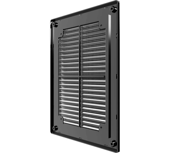 Решетка вентиляционная Р сетка разъемная 185x255 мм, пластик Black ERA 1825Р Black