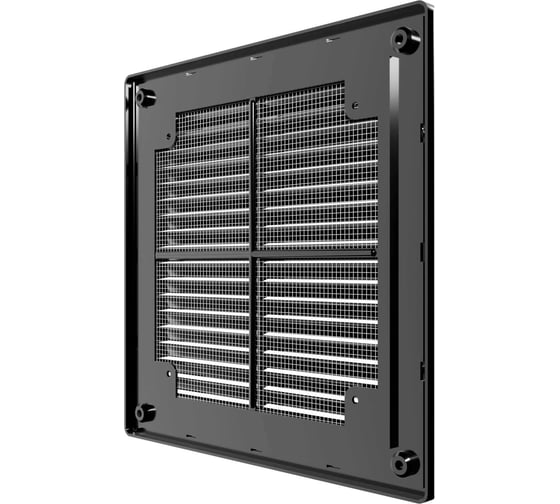 Решетка вентиляционная Р сетка разъемная 209x209 мм, пластик Black ERA 2121Р Black