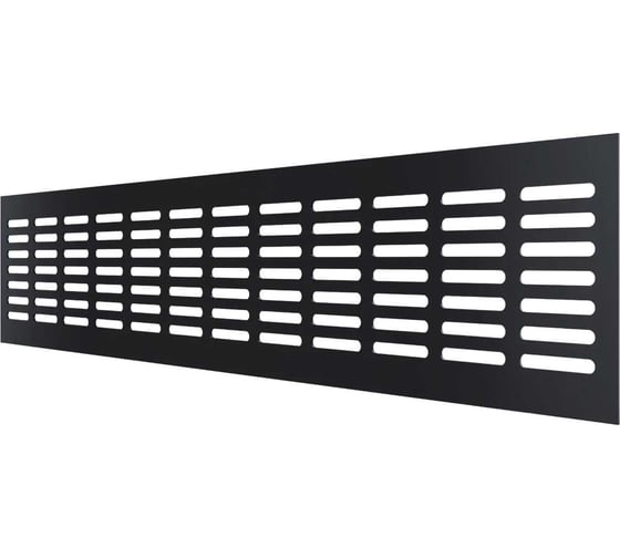 Алюминиевая вентиляционная решетка (120x500 мм; черная) VENTFAN.RU RA1250 black